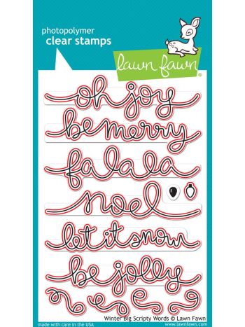 Lawn Fawn - Winter Big Scripty Words - Cuts